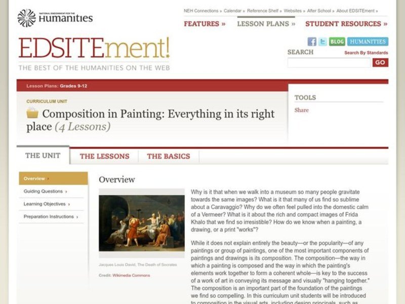 Everything in its right place: An Introduction to Composition in Painting Lesson Plan