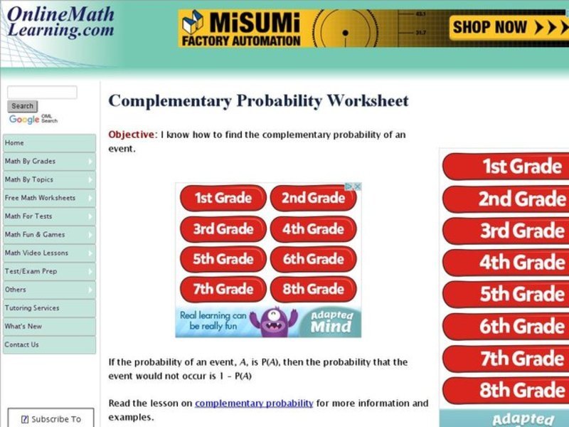 Complementary Probability Interactive