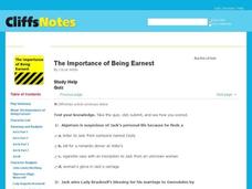 The Importance of Being Earnest Quiz Interactive