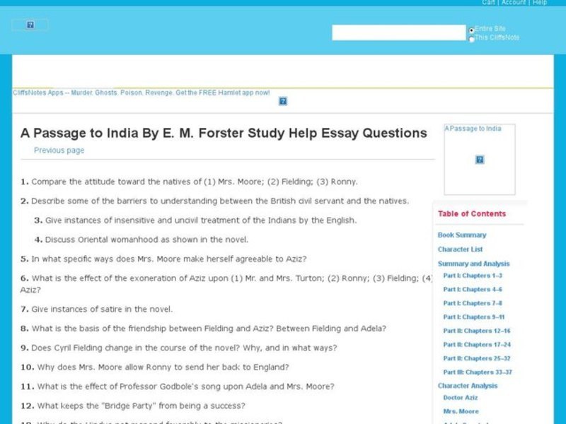 A Passage to India by E. M. Forster Interactive