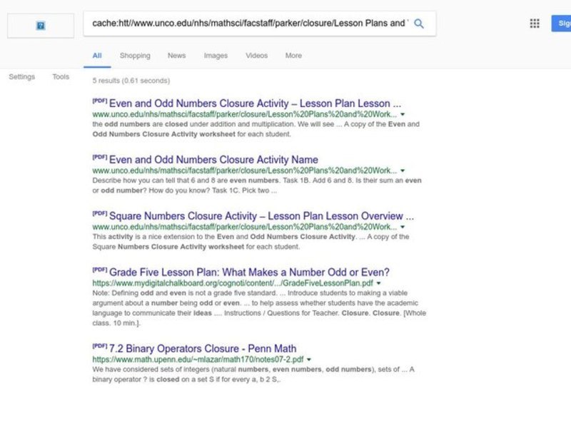 Even and Odd Numbers Closure Activity Lesson Plan