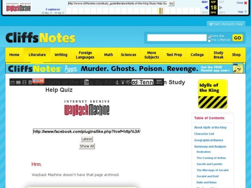 Idylls of the King Quiz Interactive