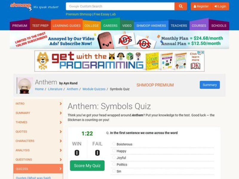 Anthem: Symbols Quiz Interactive
