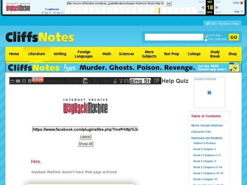 Joseph Andrews Quiz Interactive