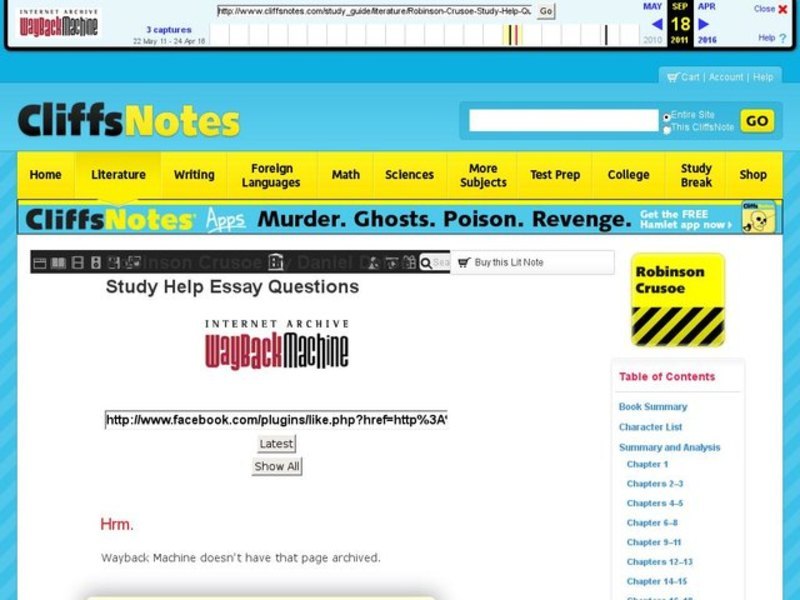 Robinson Crusoe by Daniel Defoe Interactive