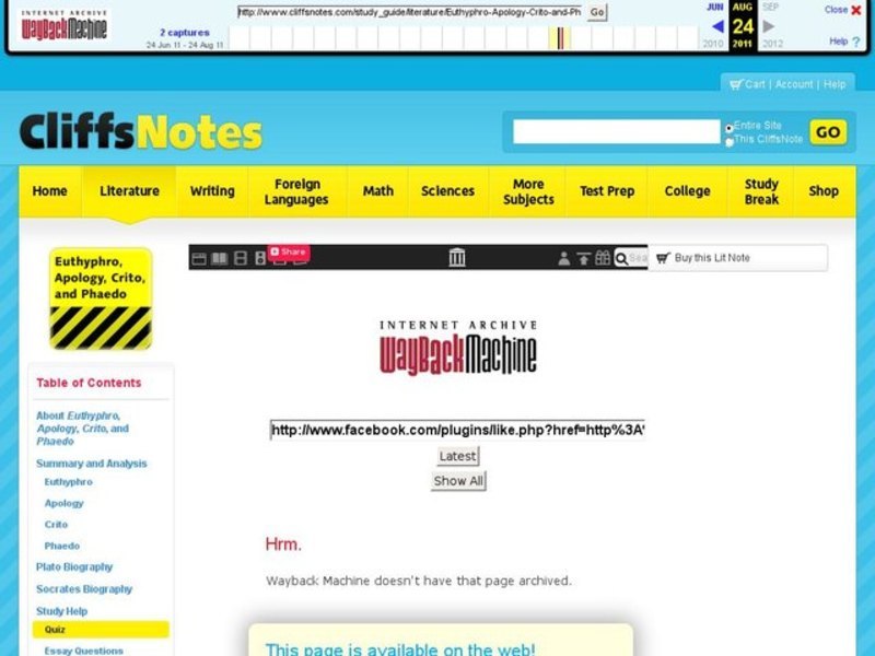 Euthyphro, Apology, Crito, and Phaedo Quiz Interactive