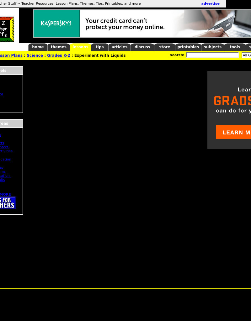 Experiment with Liquids Lesson Plan