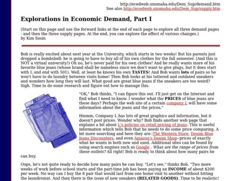 Explorations in Economic Demand, Part I Worksheet