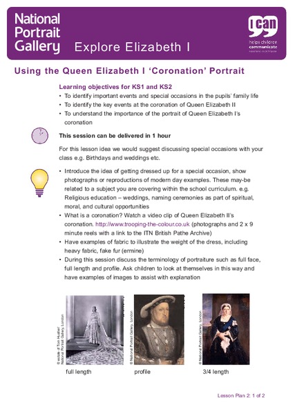 Explore Elizabeth I Lesson Plan