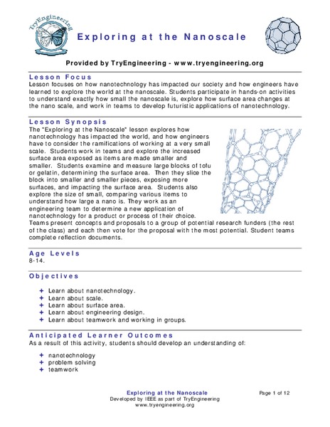 Exploring at the Nanoscale Lesson Plan