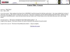 Exploring Career Choices Lesson Plan