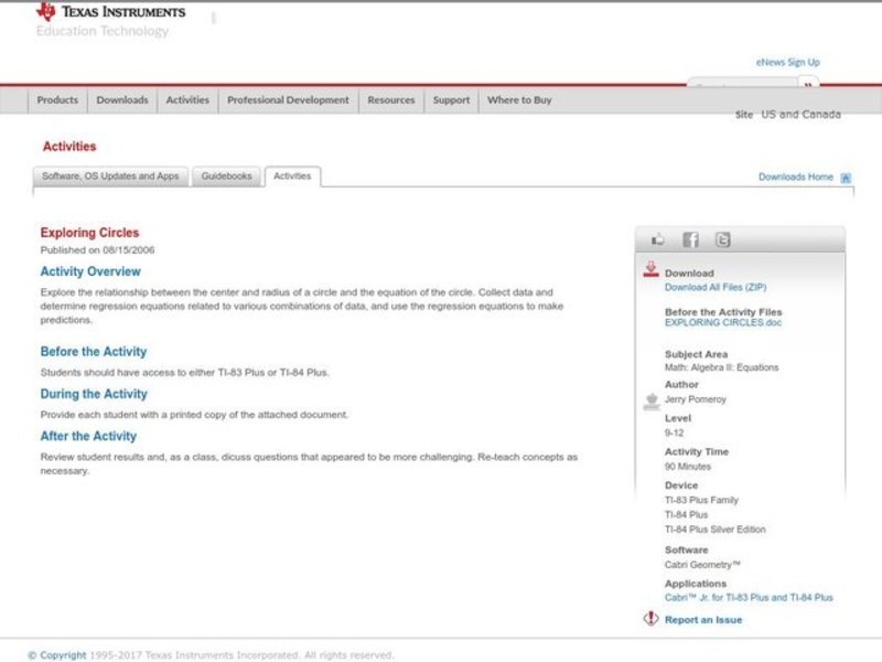 Exploring Circles Lesson Plan