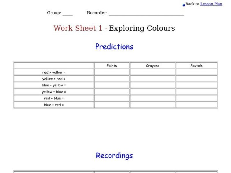 Exploring Colors Organizer