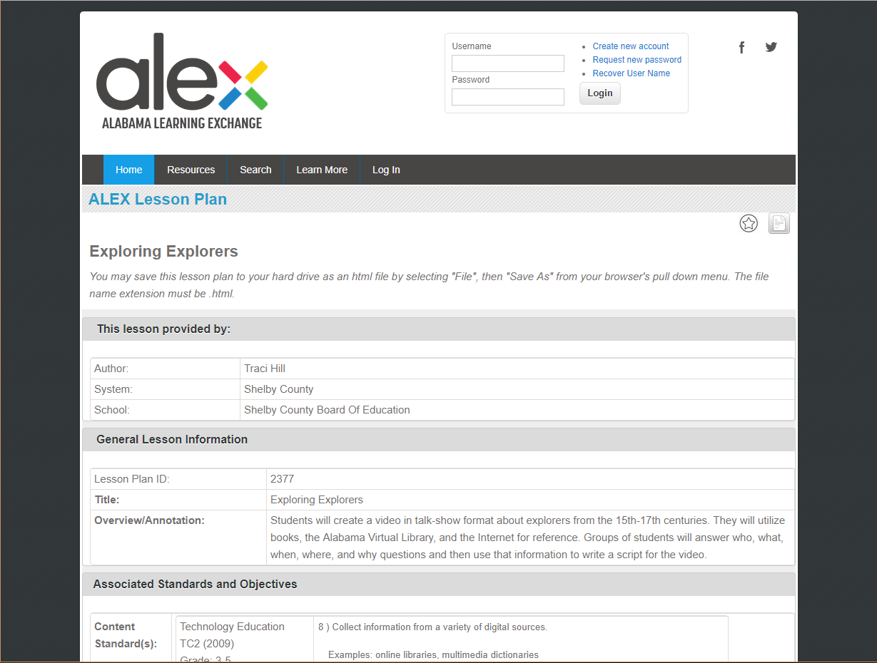 Exploring Explorers Lesson Plan