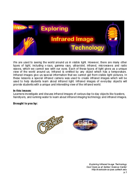 Exploring Infrared Image Technology Lesson Plan