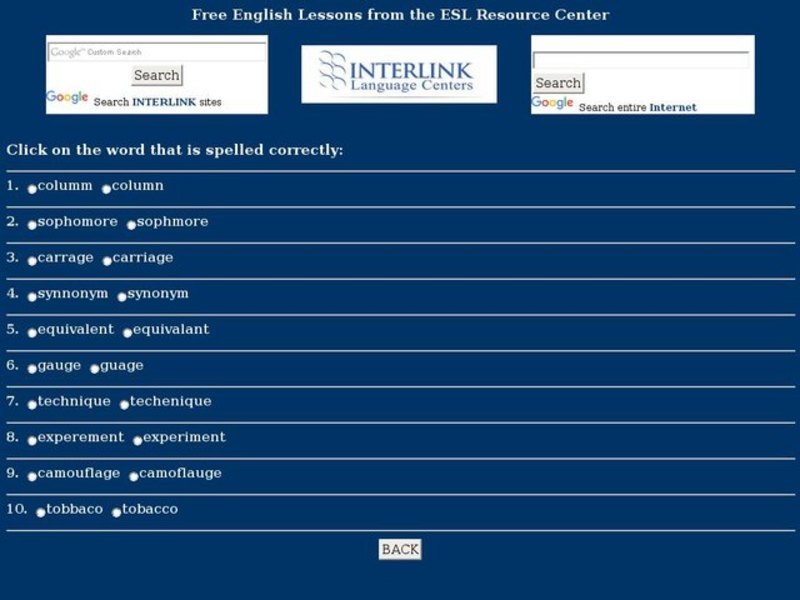 Spelling Words Correctly Interactive