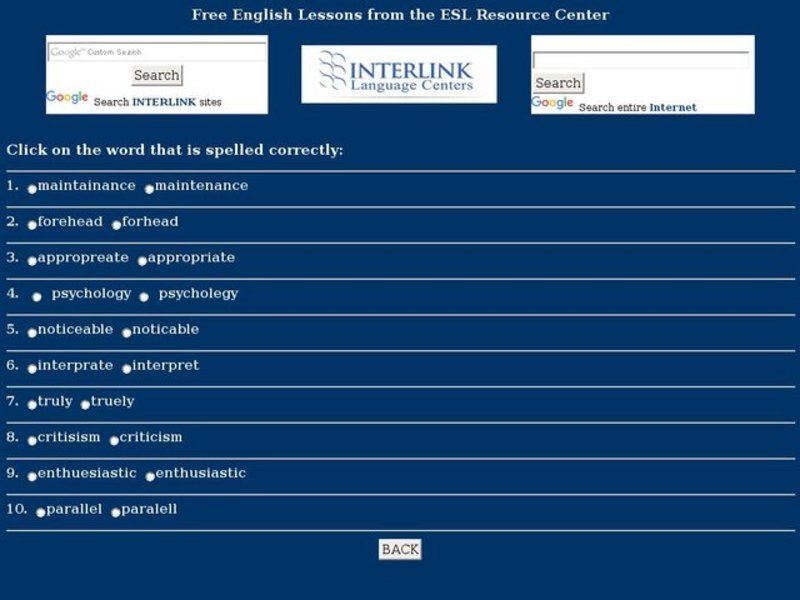 Spelling Words Online Interactive