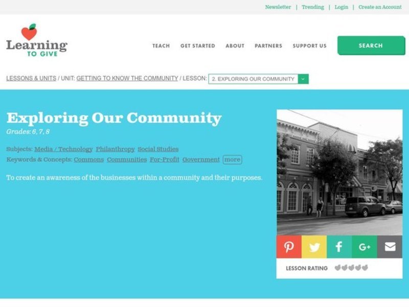 Exploring Our Community Lesson Plan