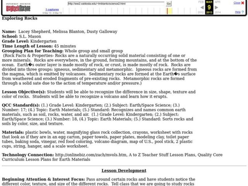 Exploring Rocks Lesson Plan