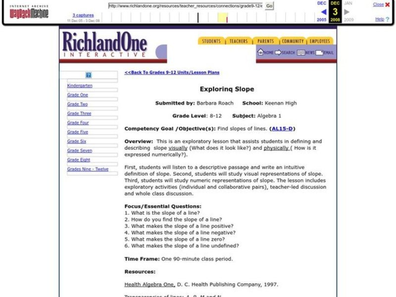 Exploring Slope Lesson Plan