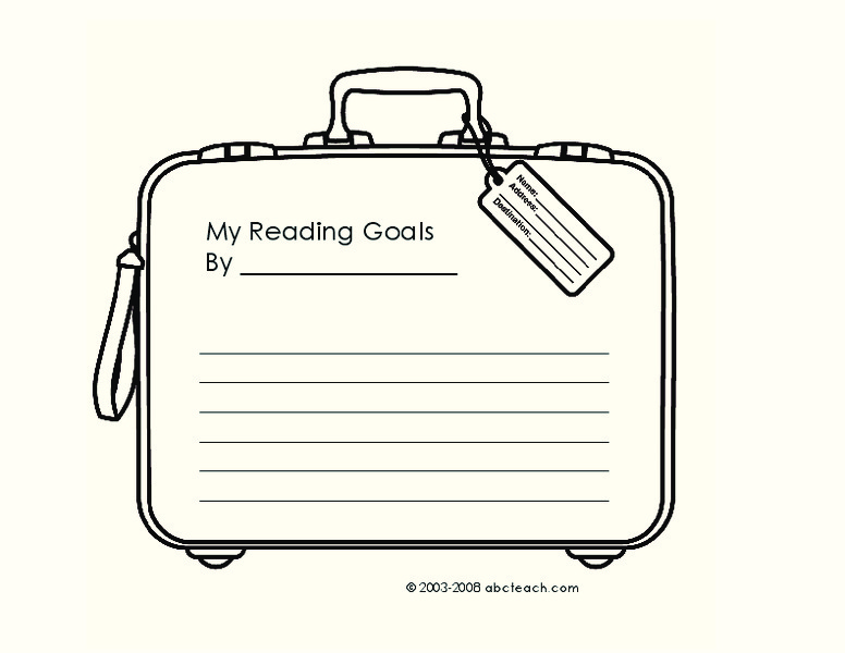 My Reading Goals Worksheet