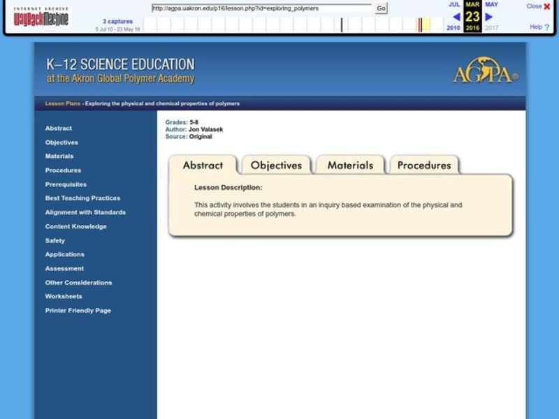 Exploring the Physical and Chemical Properties of Polymers Lesson Plan