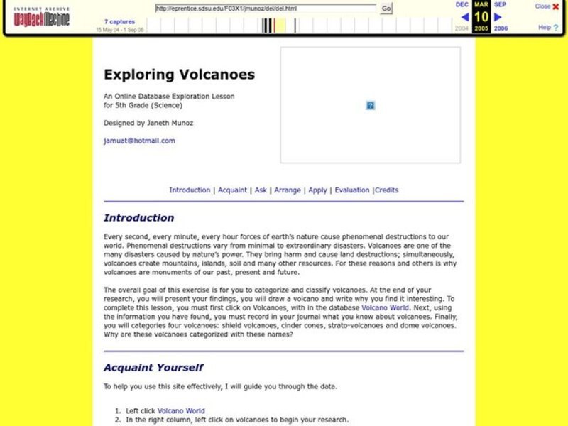 Exploring Volcanoes Lesson Plan