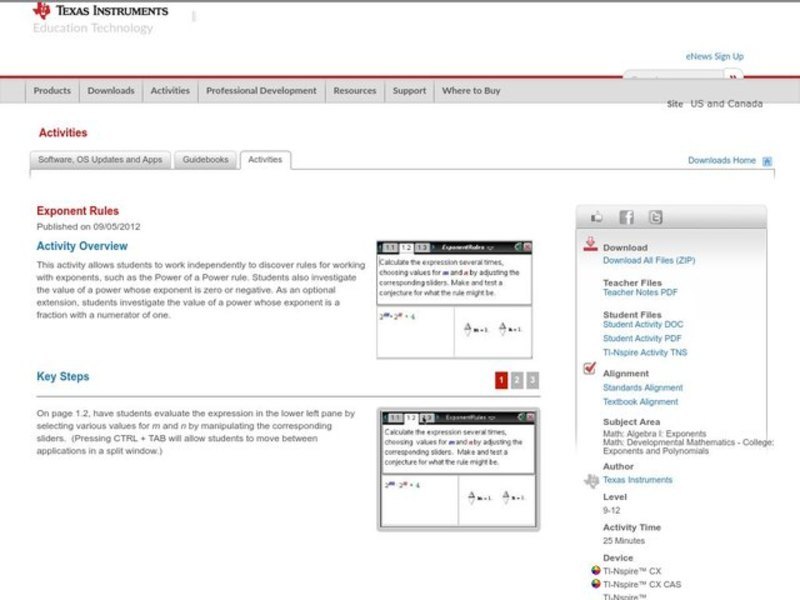 Exponent Rules Lesson Plan