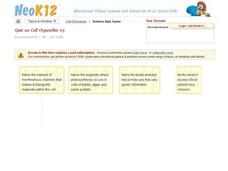 Cell Organelles #3-Quiz Interactive
