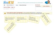 Parts of Plants Quiz #1 Interactive