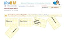 Who Does What Quiz #1: Cell Structures Interactive