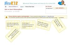 Insect Metamorphosis Quiz Interactive