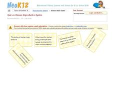 Quiz on Human Reproductive System Interactive