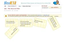 Who Discovered What Quiz: Atoms Interactive