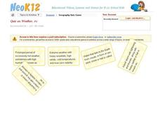 Quiz on Weather #1 Interactive
