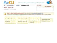 Quiz on Weather #2 Interactive