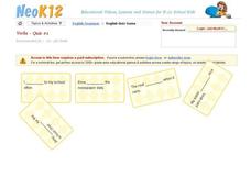 Verbs-Quiz #1 Interactive
