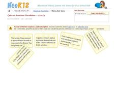 American Revolution-1770-74 Quiz Interactive