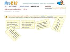Quiz On American Revolution: 1781-89 Interactive
