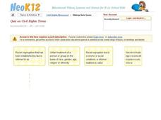 Civil Rights Terms Quiz Interactive