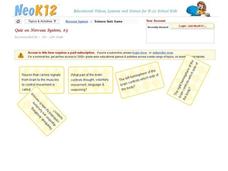 Nervous System Quiz #3 Interactive