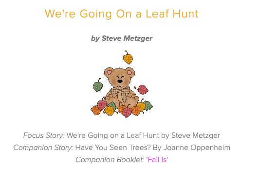We're Going On A Leaf Hunt Lesson Plan