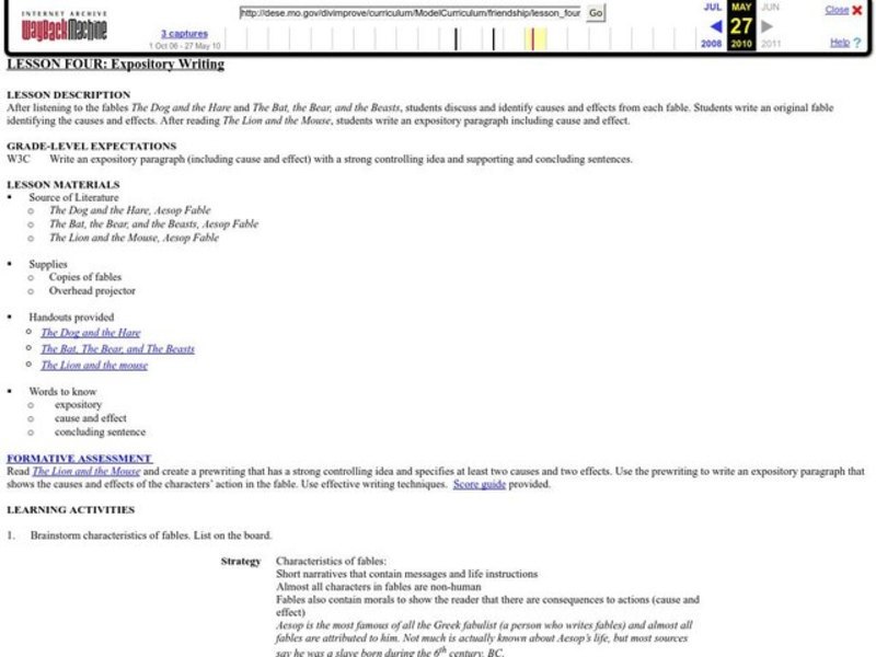 Expository Writing Lesson Plan