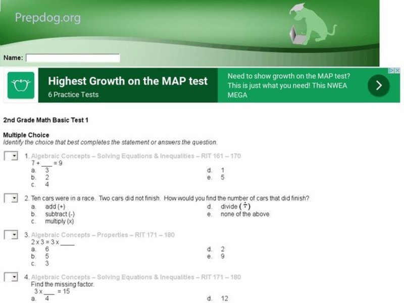 Math Basics-Grade 2 Interactive