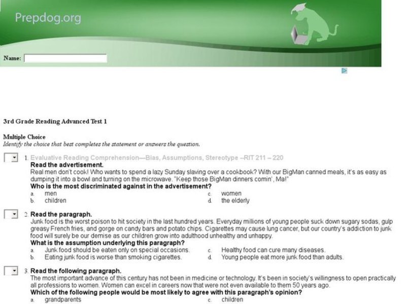 Reading-Grade 3 Advanced 1 Interactive