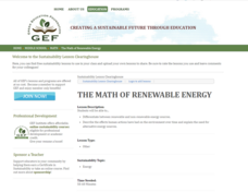 The Math of Renewable Energy Lesson Plan