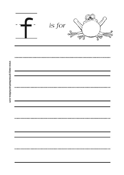 F is for Frog Worksheet