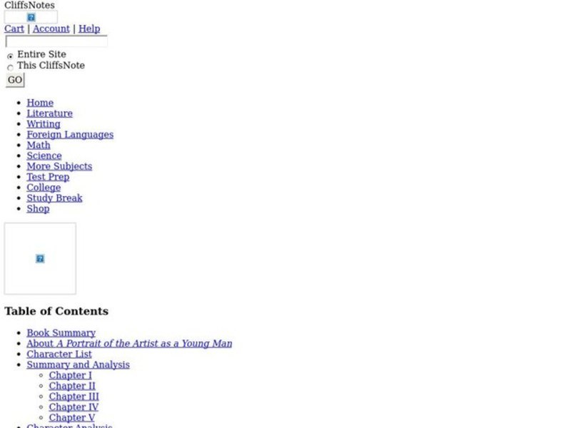 A Portrait of the Artist as a Young Man by James Joyce Interactive