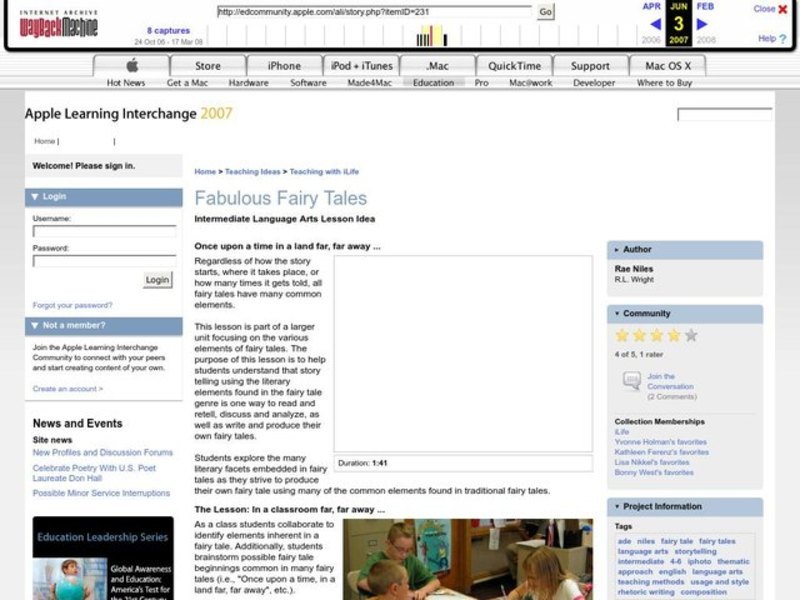Fabulous Fairy Tales Lesson Plan