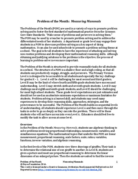 Measuring Mammals Activity